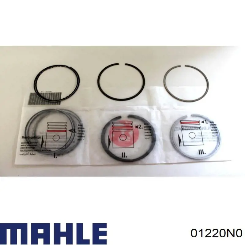 Do koszyka 01220N0 Mahle Original Pierścienie tłokowe na 1 cylinder, STD.