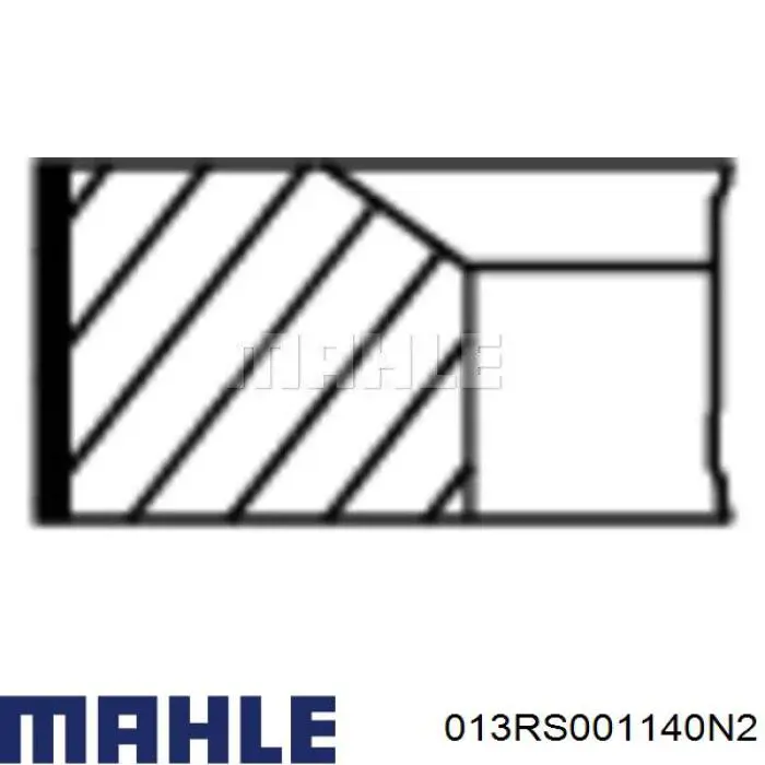 013 RS 00114 0N2 Mahle Original pierścienie tłokowe na 1 cylinder, 2. naprawa (+0,50)