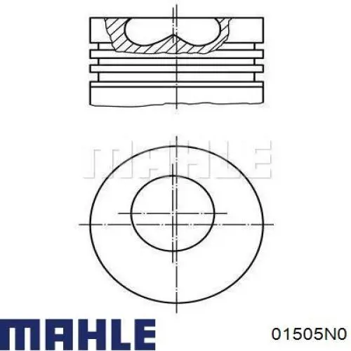 Pierścienie tłokowe na 1 cylinder, STD. 01505N0 Mahle Original