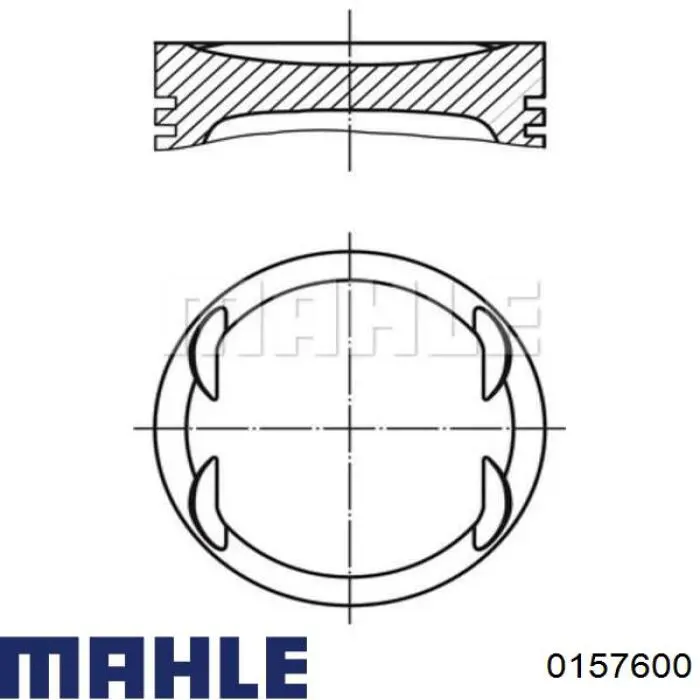 0157600 Mahle Original Tłok, komplet do jednego cylindru, STD
