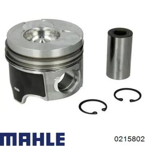 0215802 Mahle Original Tłok, komplet na 1 cylinder, 2. naprawa (+0,50)
