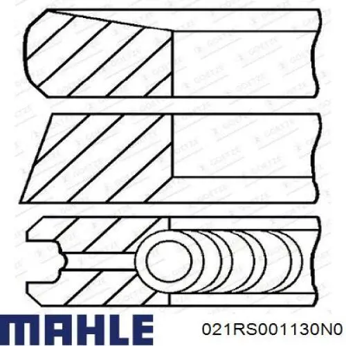 021RS001130N0 Mahle Original Pierścienie tłokowe na 1 cylinder, STD.