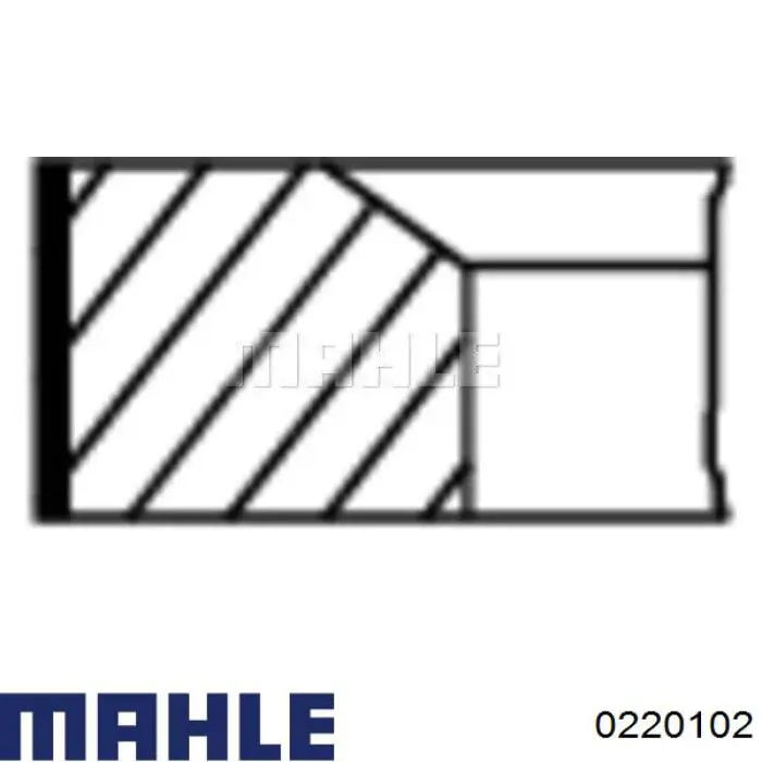 0220102 Mahle Original Tłok, komplet na 1 cylinder, 2. naprawa (+0,50)