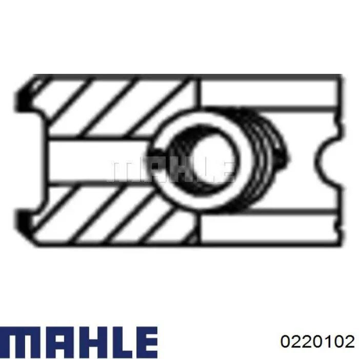 Tłok, komplet na 1 cylinder, 2. naprawa (+0,50) Mahle Original 0220102 cena, od 100,63 USD