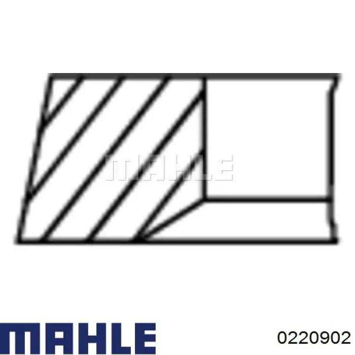 Do koszyka 0220902 Mahle Original Tłok, komplet na 1 cylinder, 2. naprawa (+0,50)