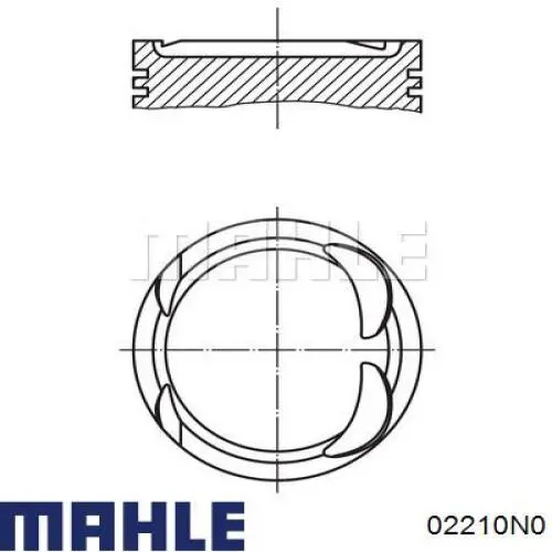 Pierścienie tłokowe na 1 cylinder, STD. 02210N0 Mahle Original