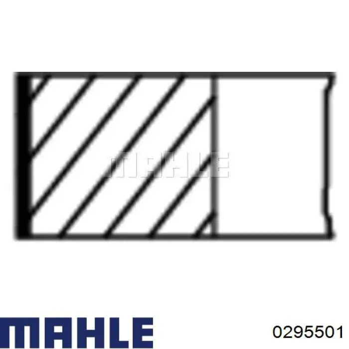0295501 Mahle Original Tłok, komplet na 1 cylinder, 2. naprawa (+0,50)