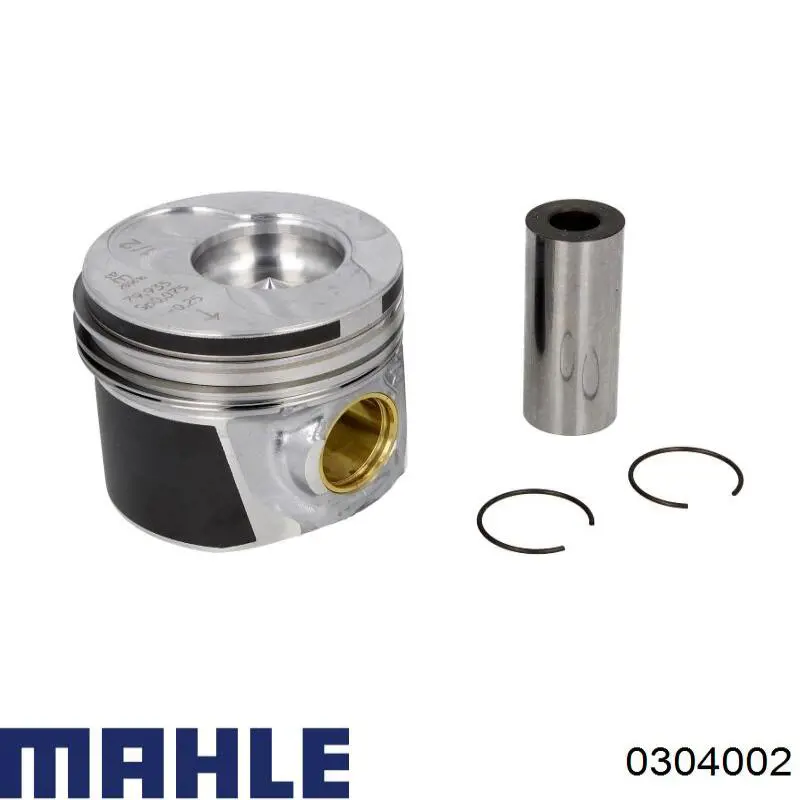 0304002 Mahle Original Tłok, komplet na 1 cylinder, 2. naprawa (+0,50)