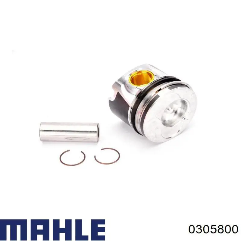 0305800 Mahle Original Tłok, komplet do jednego cylindru, STD