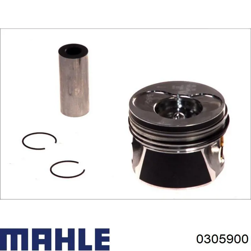 0305900 Mahle Original Tłok, komplet do jednego cylindru, STD