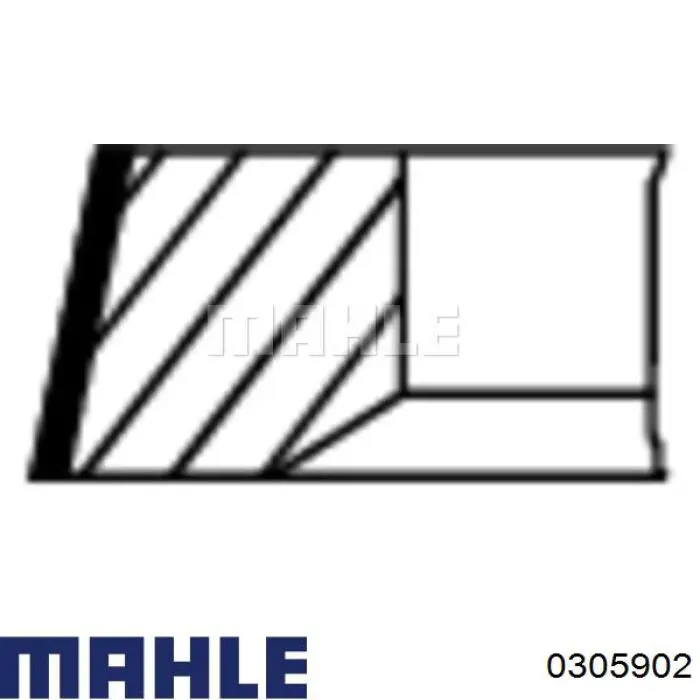 Tłok, komplet na 1 cylinder, 2. naprawa (+0,50) Mahle Original 0305902 cena, od 115,36 USD