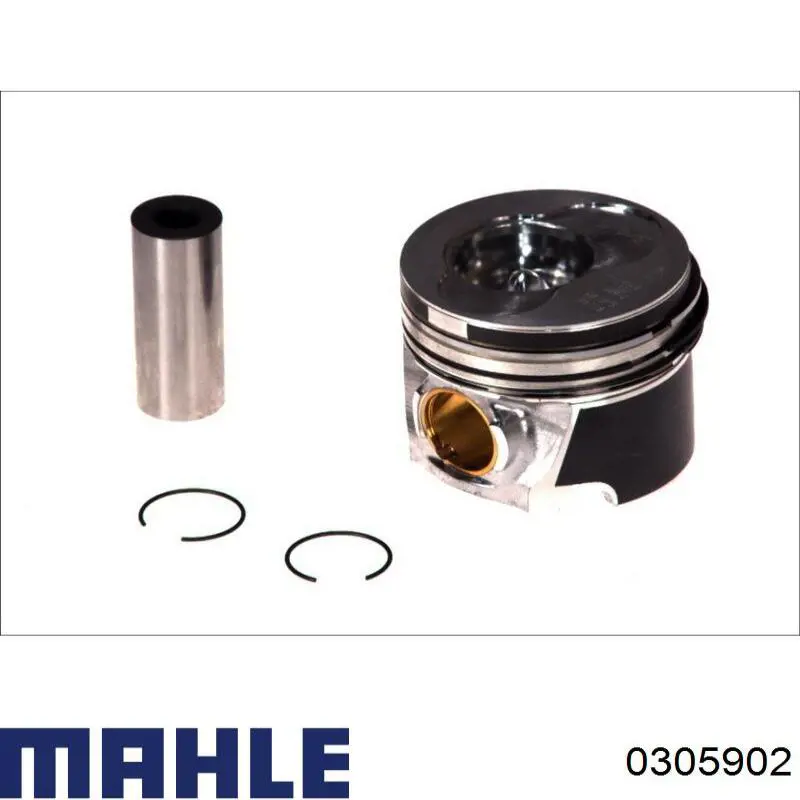 Do koszyka 0305902 Mahle Original Tłok, komplet na 1 cylinder, 2. naprawa (+0,50)