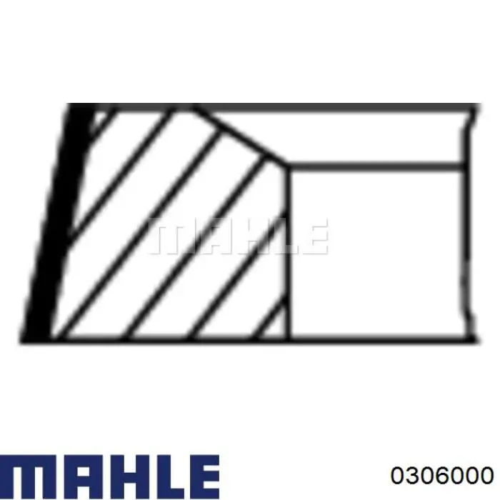 0306000 Mahle Original Tłok, komplet do jednego cylindru, STD
