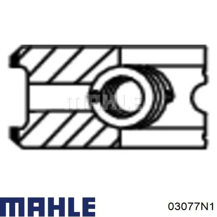 Do koszyka 03077N1 Mahle Original Pierścienie tłokowe na 1 cylinder, 2. naprawa (+0,50)