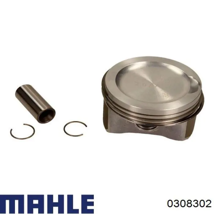 0308302 Mahle Original Tłok, komplet na 1 cylinder, 2. naprawa (+0,50)