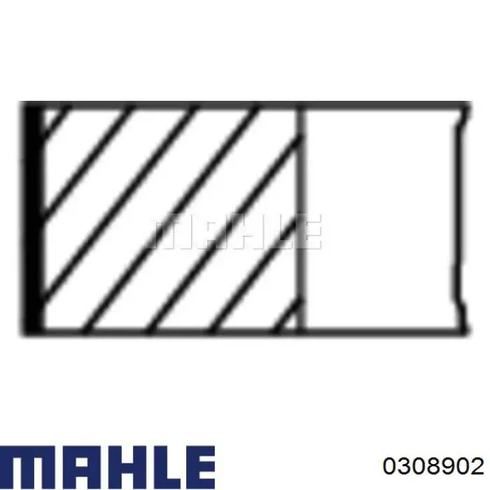 Tłok, komplet na 1 cylinder, 2. naprawa (+0,50) Mahle Original 0308902 cena, od 61,44 USD