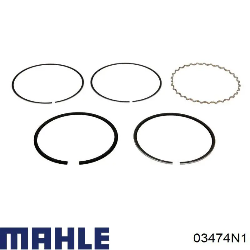 Do koszyka 03474N1 Mahle Original Pierścienie tłokowe na 1 cylinder, 1. naprawa (+0,25)
