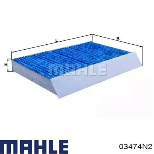Pierścienie tłokowe na 1 cylinder, 2. naprawa (+0,50) 03474N2 Mahle Original
