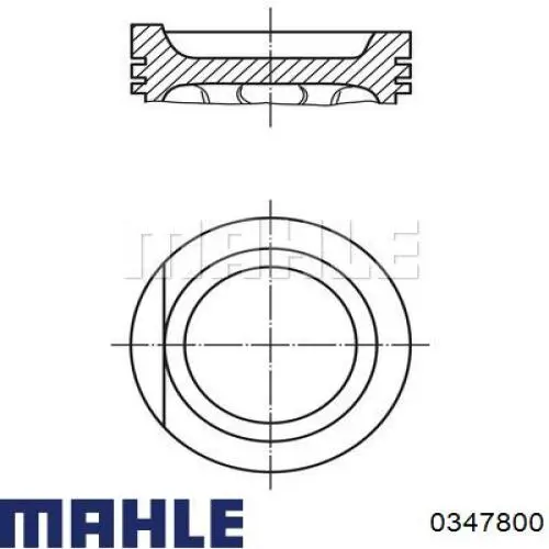 0347800 Mahle Original Tłok, komplet do jednego cylindru, STD
