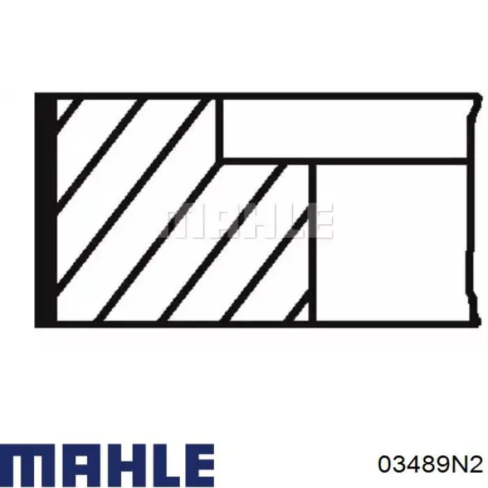 Do koszyka 03489N2 Mahle Original Pierścienie tłokowe na 1 cylinder, 2. naprawa (+0,50)