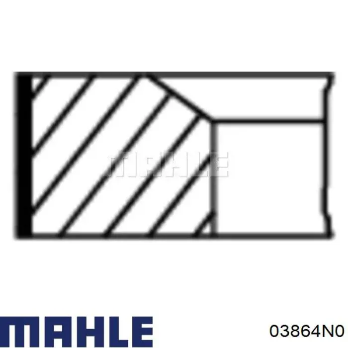 Pierścienie tłokowe na 1 cylinder, STD. Mahle Original 03864N0 cena, od 52,79 USD
