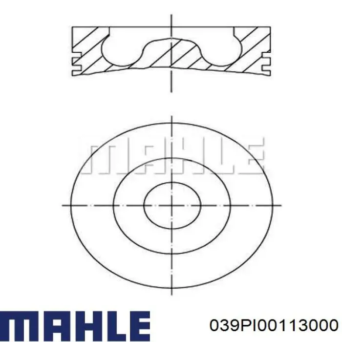 039PI00113000 Mahle Original tłok, komplet do jednego cylindru, std