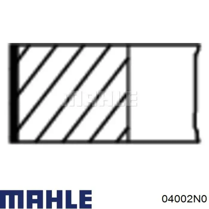 Pierścienie tłokowe na 1 cylinder, STD. 04002N0 Mahle Original