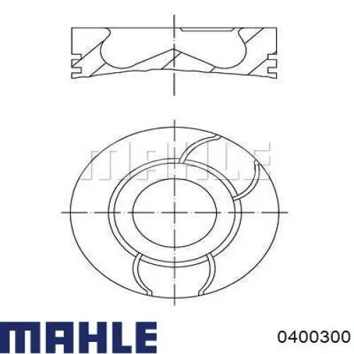 Do koszyka 0400300 Mahle Original Tłok, komplet do jednego cylindru, STD