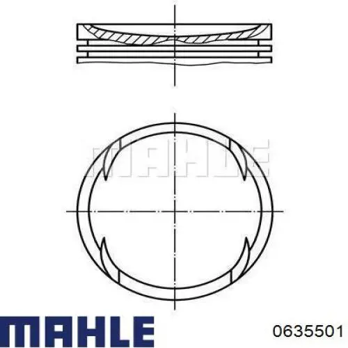 Tłok, komplet na 1 cylinder, 2. naprawa (+0,50) do Alfa Romeo 146  930