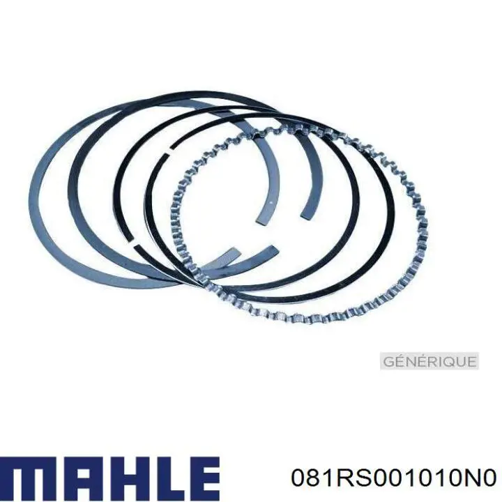 081RS001010N0 Mahle Original Pierścienie tłokowe na 1 cylinder, STD.