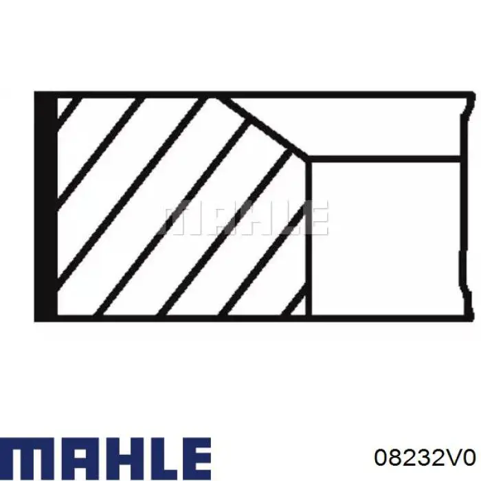 08232V0 Mahle Original pierścienie tłokowe na 1 cylinder, std.