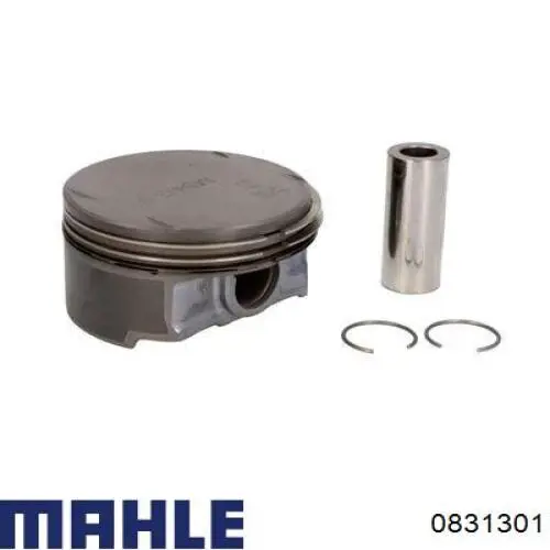 0831301 Mahle Original Tłok, komplet do jednego cylindru, 1. naprawa (+0,25)