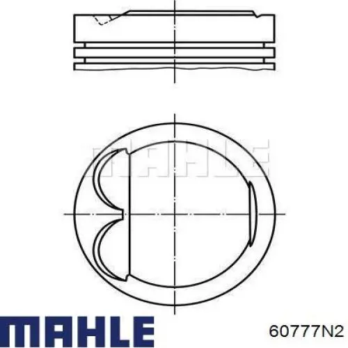 Do koszyka 60777N2 Mahle Original Pierścienie tłokowe komplet na silnik, 2. naprawa (+0,50)