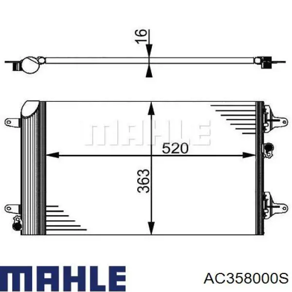 AC 358 000S Mahle Original chłodnica klimatyzacji