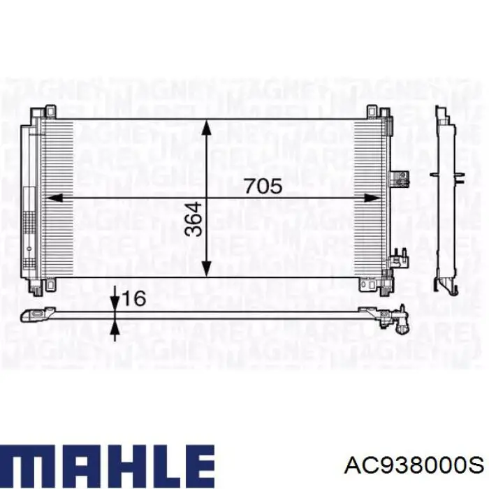 Do koszyka AC938000S Mahle Original Chłodnica klimatyzacji
