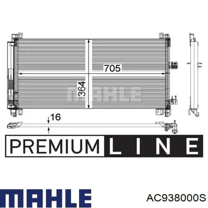 Chłodnica klimatyzacji Mahle Original AC938000S cena, od 105,66 USD