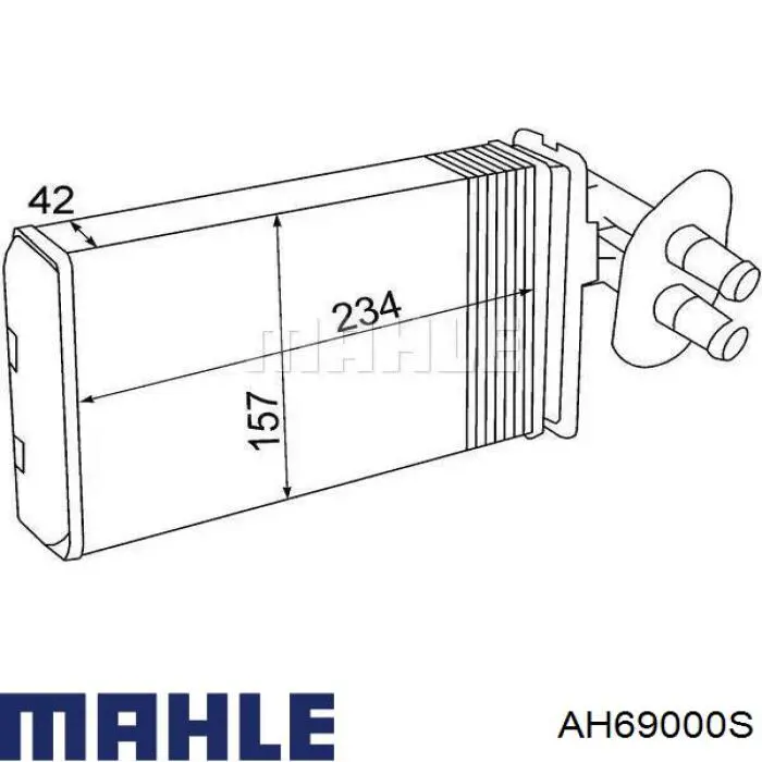 AH69000S Mahle Original Chłodnica nagrzewnicy (ogrzewacza)