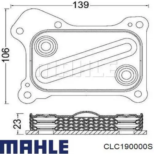 CLC 190 000S Mahle Original chłodnica oleju