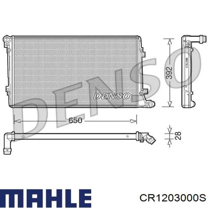 CR 1203 000S Mahle Original chłodnica silnika