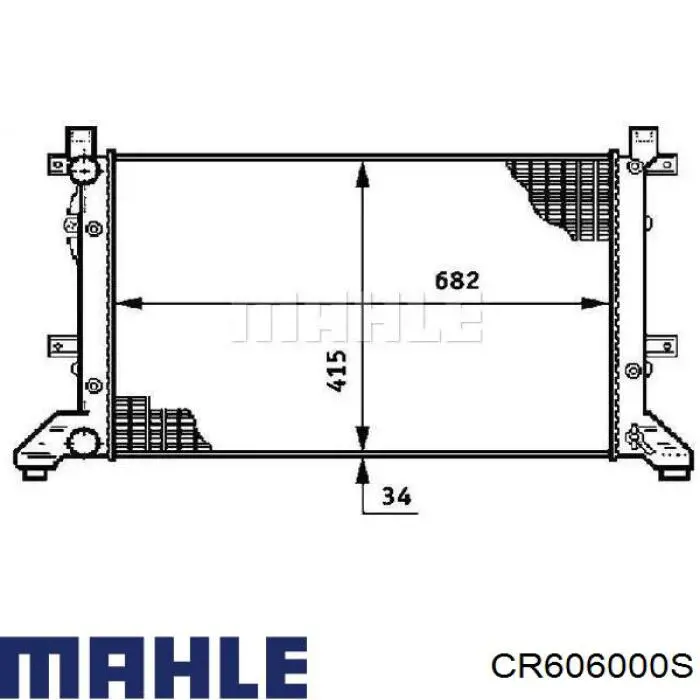 CR 606 000S Mahle Original chłodnica silnika