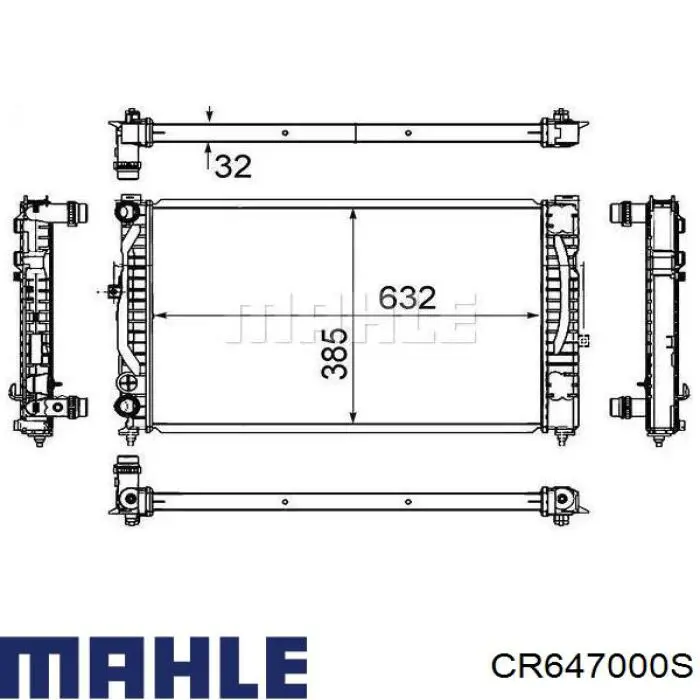 CR 647 000S Mahle Original chłodnica silnika