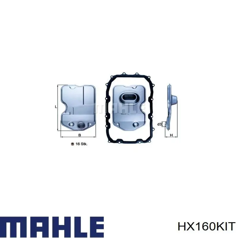 Filtr automatycznej skrzyni biegów Mahle Original HX160KIT cena, od 24,28 USD