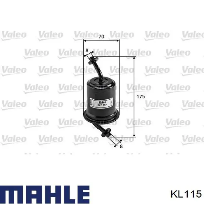 Do koszyka KL115 Mahle Original Filtr paliwa