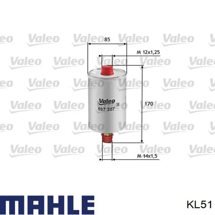 KL51 Mahle Original Filtr paliwa