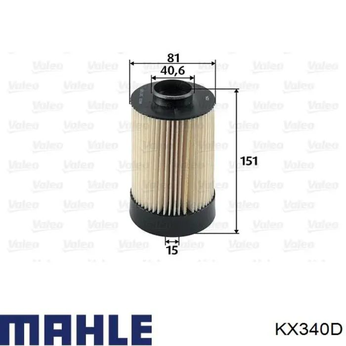 KX340D Mahle Original filtr paliwa