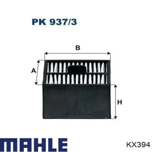 Filtr paliwa Mahle Original KX394 cena, od 15,95 USD