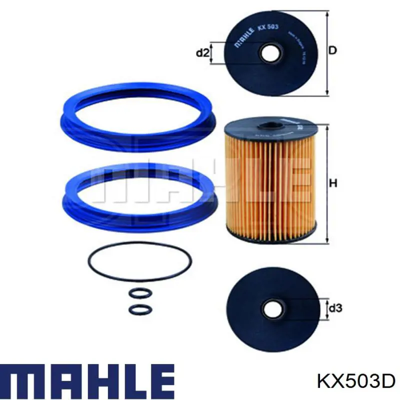 KX503D Mahle Original Filtr paliwa