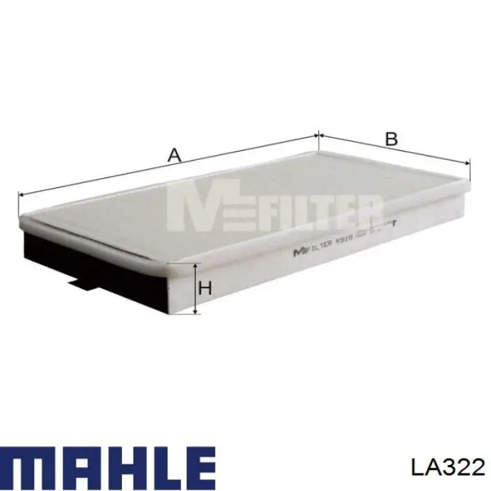 Do koszyka LA322 Mahle Original Filtr kabiny