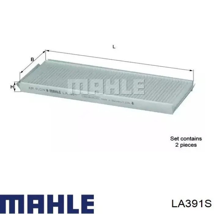 Filtr kabiny Mahle Original LA391S cena, od 9,92 USD