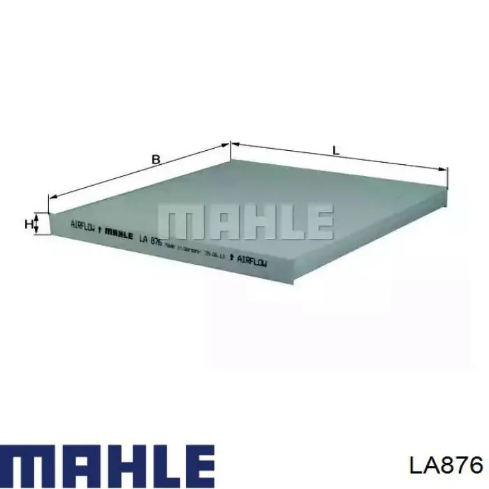 Filtr kabiny Mahle Original LA876 cena, od 8,21 USD